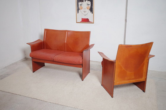 Image 1 of Matteo Grassi leather two-seater and armchair