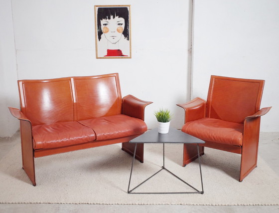 Image 1 of Matteo Grassi leather two-seater and armchair