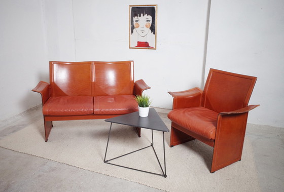 Image 1 of Matteo Grassi leather two-seater and armchair