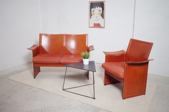 Image 1 of Matteo Grassi leather two-seater and armchair