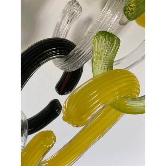 Image 1 of Contemporary Multicolors “Handmade C” Wall Sconce In Venini Style