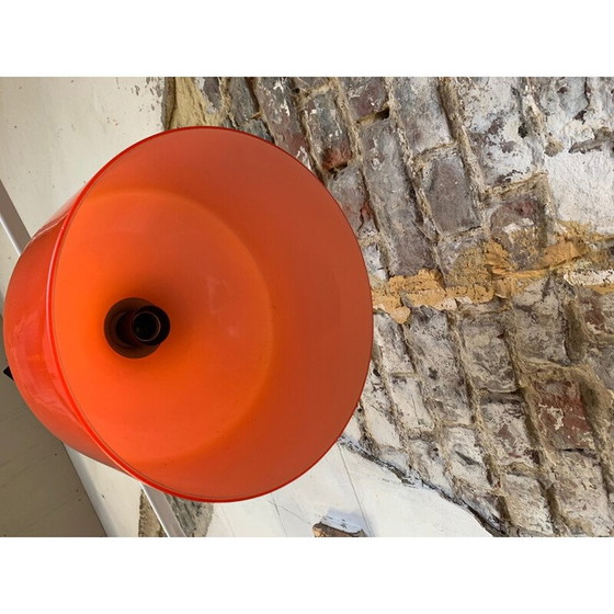 Image 1 of Vintage orange opaline glass pendant lamp, 1970