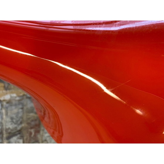 Image 1 of Vintage orange opaline glass pendant lamp, 1970
