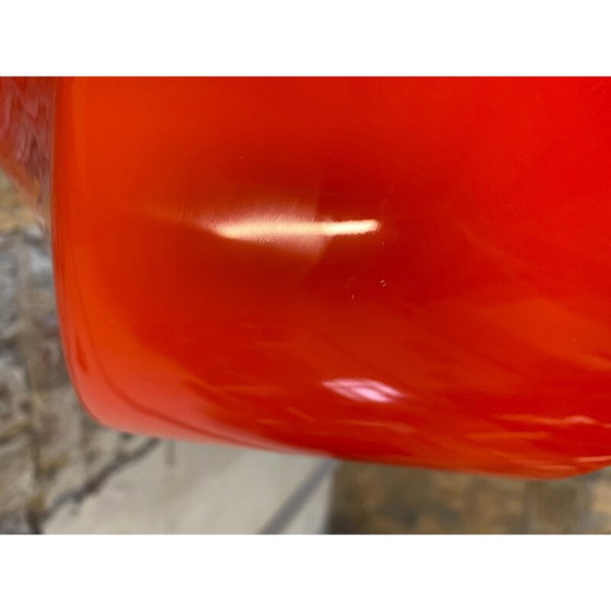 Image 1 of Vintage orange opaline glass pendant lamp, 1970