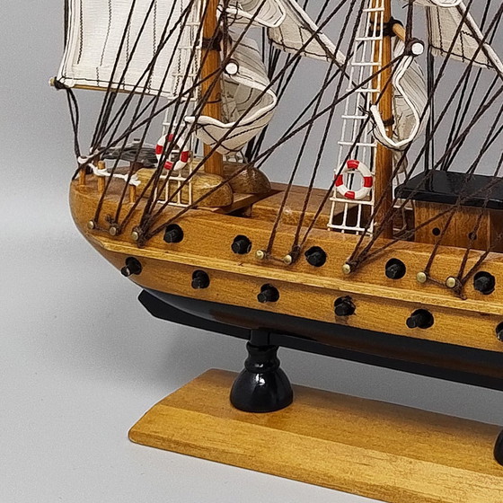 Image 1 of 1970S Astonishing Mayflower Model Ship. Handmade. Made In England