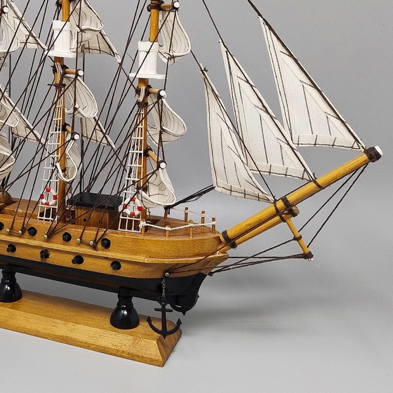 Image 1 of 1970S Astonishing Mayflower Model Ship. Handmade. Made In England