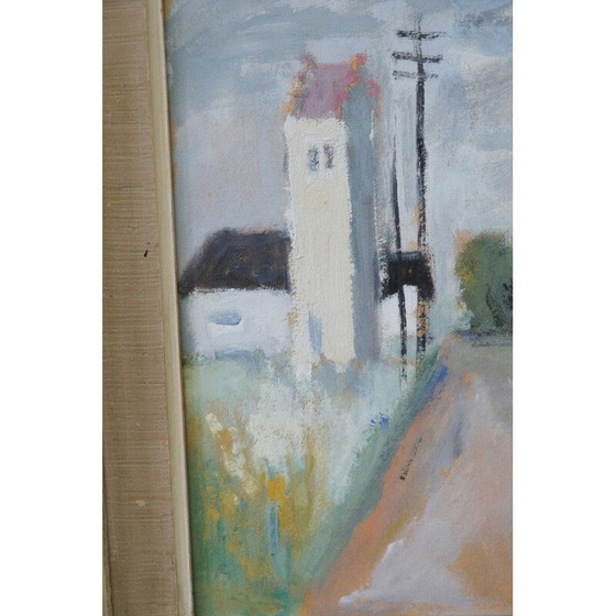 Image 1 of Dipinto vintage scandinavo con guazzo moderno di John Börén, Svezia 1950