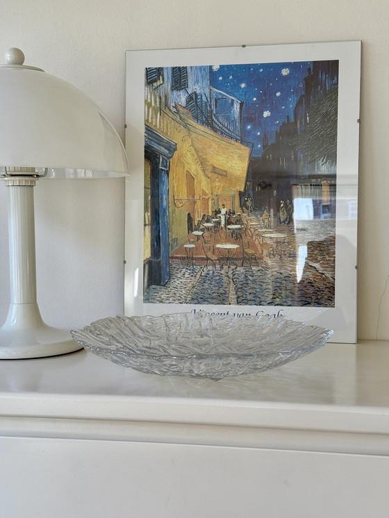 Image 1 of Vintage Glass Bowl With Ice Texture From Walther Glass Germany