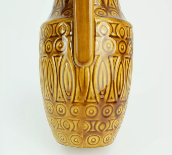 Image 1 of scheurich mid century VASE 1960s decor hellas ochre glaze model 423-25