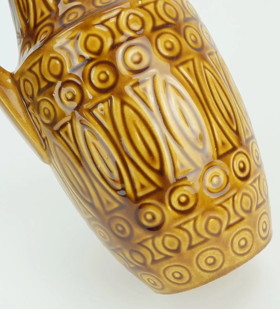 Image 1 of scheurich mid century VASE 1960s decor hellas ochre glaze model 423-25