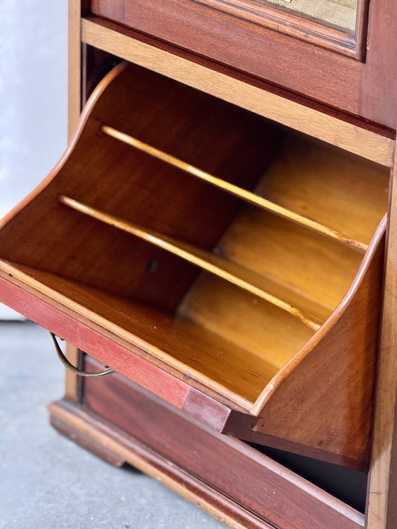 Image 1 of Antique Mahogany Music Cabinet