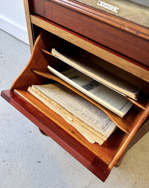 Antique Mahogany Music Cabinet