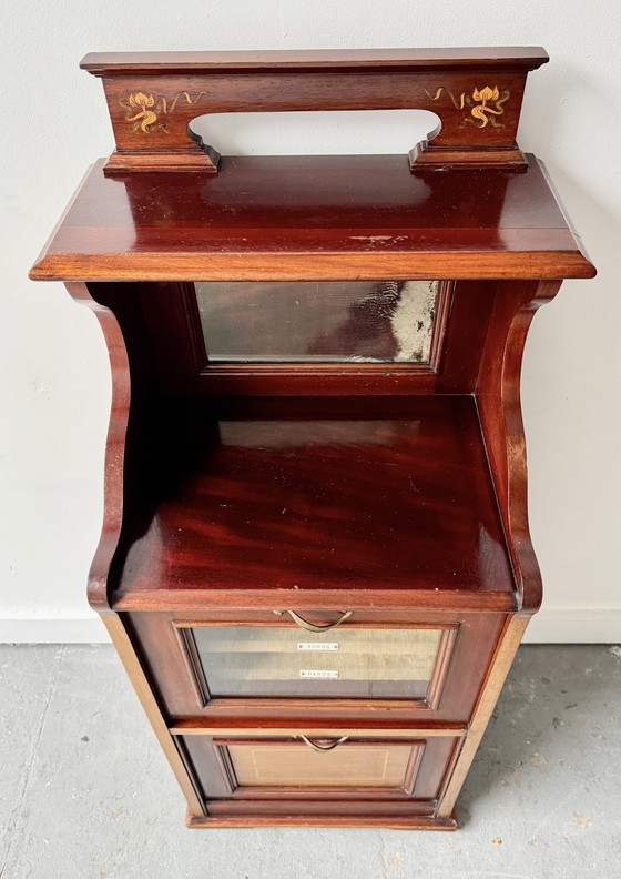 Image 1 of Antique Mahogany Music Cabinet