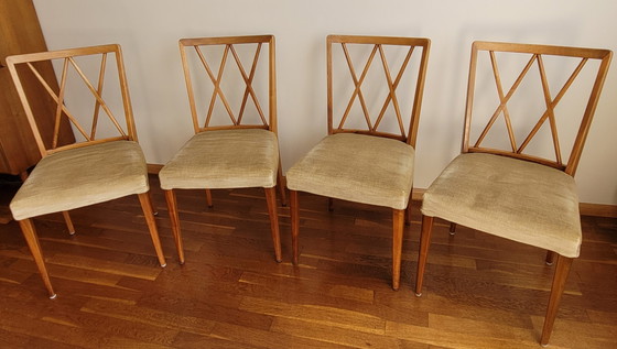 Image 1 of 4x Midcentury Design Poly-Z Dining Chairs