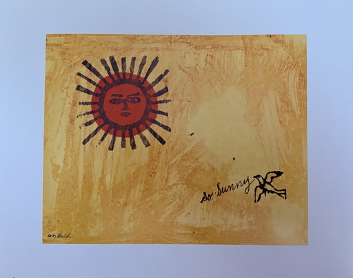 Andy Warhol: "So Sunny C. 1958." Signed In Plate.