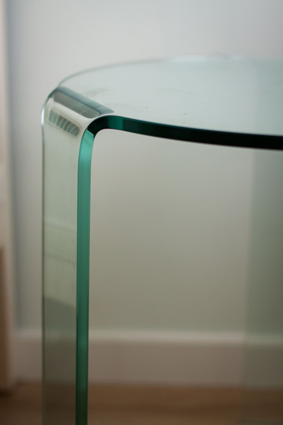 Image 1 of Italian Bent Glass Side Table