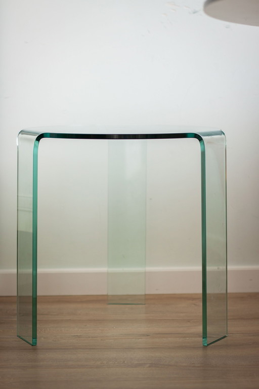 Italian Bent Glass Side Table