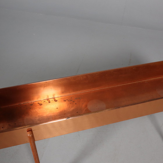 Image 1 of Scandinavian planter in copper and teak