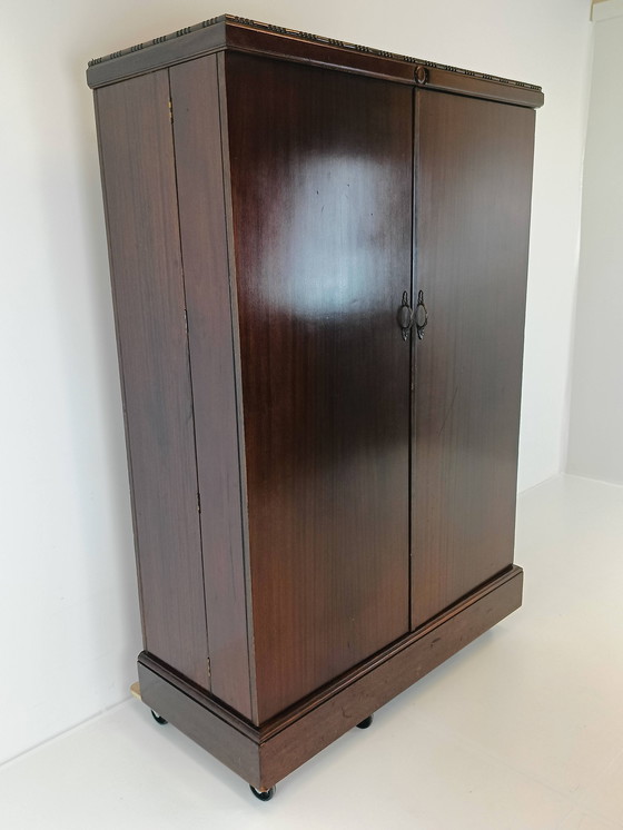 Image 1 of Compactom Ltd Gentleman's Mahogany and Oak Wardrobe