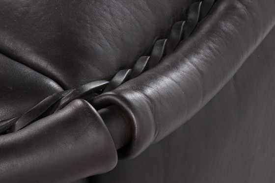 Image 1 of De Sede DS47 Two-seater black heavy Buffalo leather Switzerland 1970