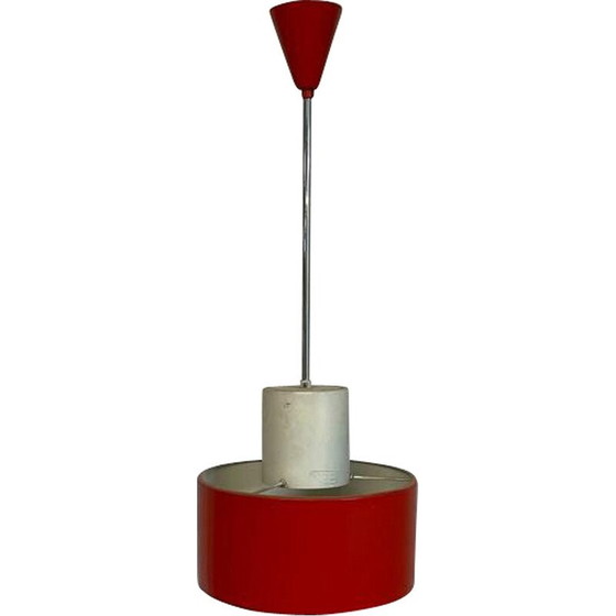 Image 1 of Vintage pendant lamp in steel and aluminum by Josef Mara for Napako, Czechoslovakia 1960