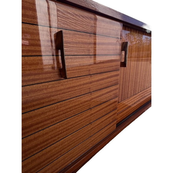 Image 1 of Vintage sideboard in teak veneer and glass