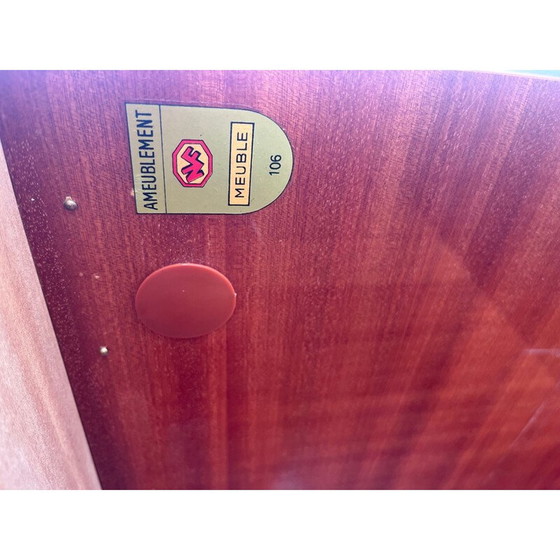 Image 1 of Vintage sideboard in teak veneer and glass