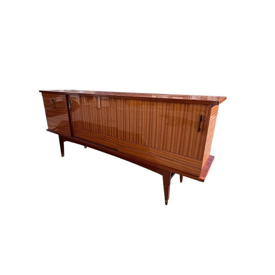 Image 1 of Vintage sideboard in teak veneer and glass