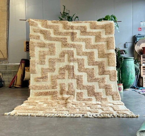 Tappeto moderno marocchino Beni Ourain in lana 210x310 cm