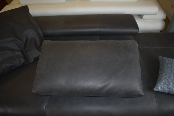 Image 1 of Leather sofa chaise longue recliner sofa couch