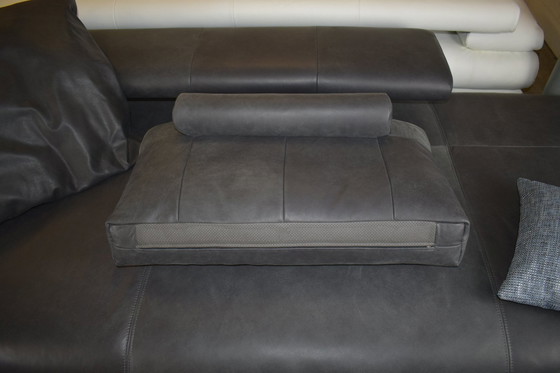 Image 1 of Leather sofa chaise longue recliner sofa couch