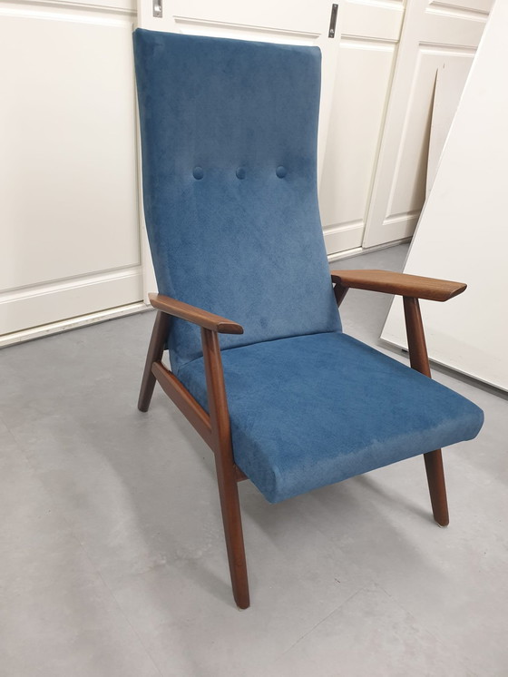 Image 1 of Mid - Century Easychair Newly Upholstered