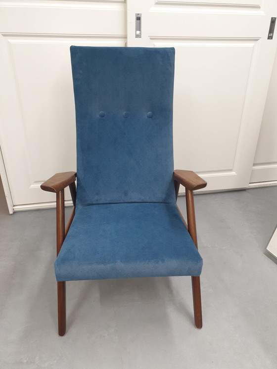 Image 1 of Mid - Century Easychair Newly Upholstered