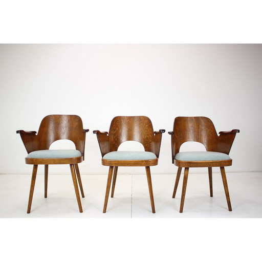 Vintage beechwood dining chair, Czechoslovakia 1960s