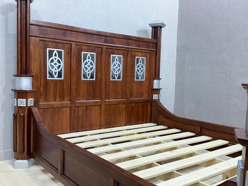 Moroccan Bed Frame, Handmade Berber Bed. Crafted From 100% High Quality Cedar Wood