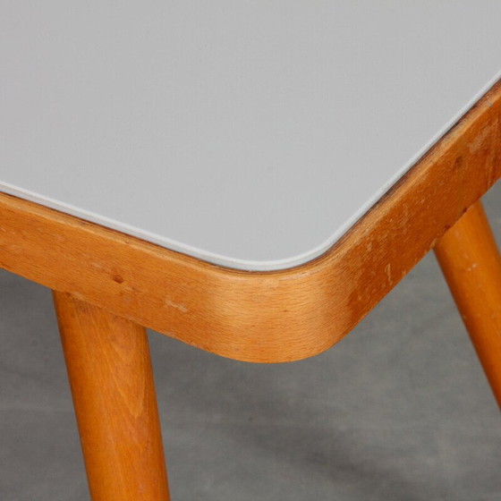 Image 1 of Vintage table in wood and opalized glass by Jiri Jiroutek, 1960