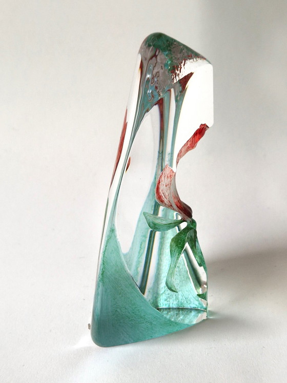 Image 1 of Mats Jonasson - Glass Sculpture Rose - Large Size