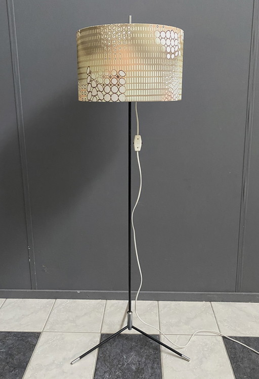 Veb Floor Lamp 1960S Black Tripod Base 