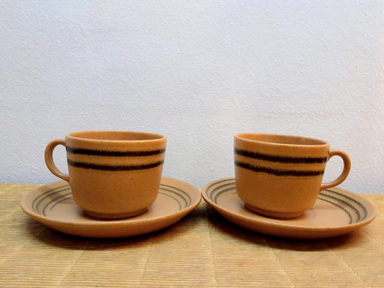 Image 1 of Cups And Vase Sarreguemines Chaumière Model