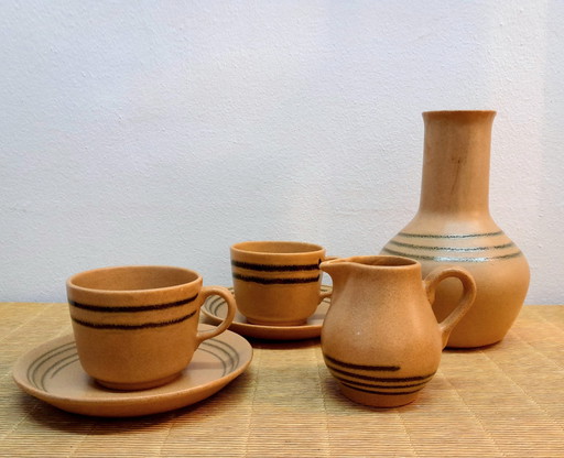 Cups And Vase Sarreguemines Chaumière Model