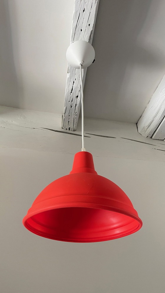 Image 1 of Lampada a sospensione geometrica vintage morbida