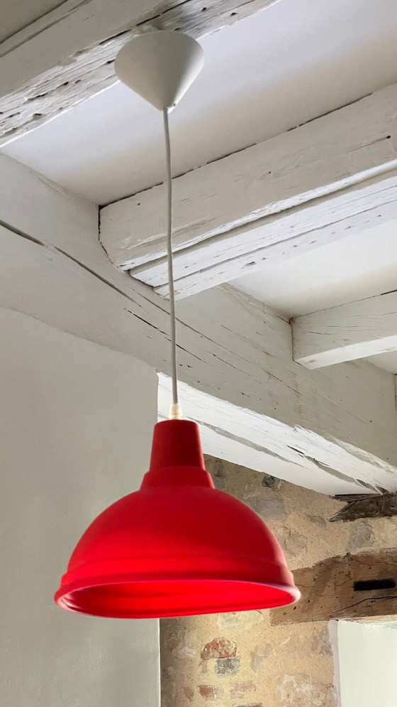 Image 1 of Lampada a sospensione geometrica vintage morbida