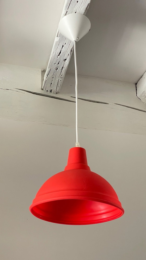 Image 1 of Lampada a sospensione geometrica vintage morbida