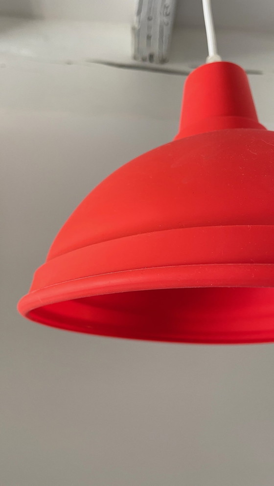 Image 1 of Lampada a sospensione geometrica vintage morbida