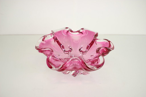 Bohemian Art Glass Bowl By Josef Hospodka, 1960'S