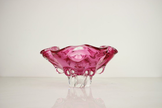 Image 1 of Bohemian Art Glass Bowl By Josef Hospodka, 1960'S