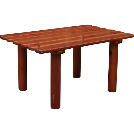 Mesa auxiliar vintage de pino