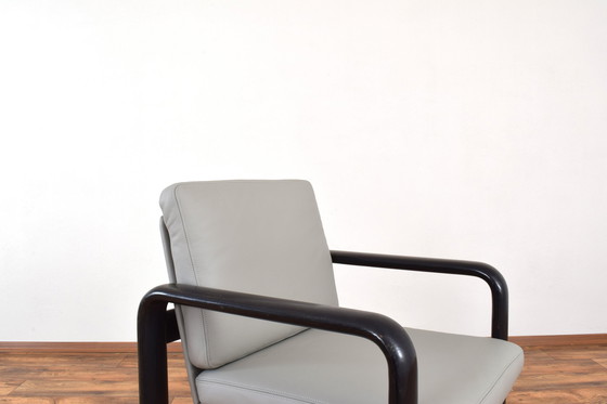 Image 1 of Mid-Century Leather Lounge Chairs By Burkhard Vogtherr For Rosenthal, 1970S, Set Of 2