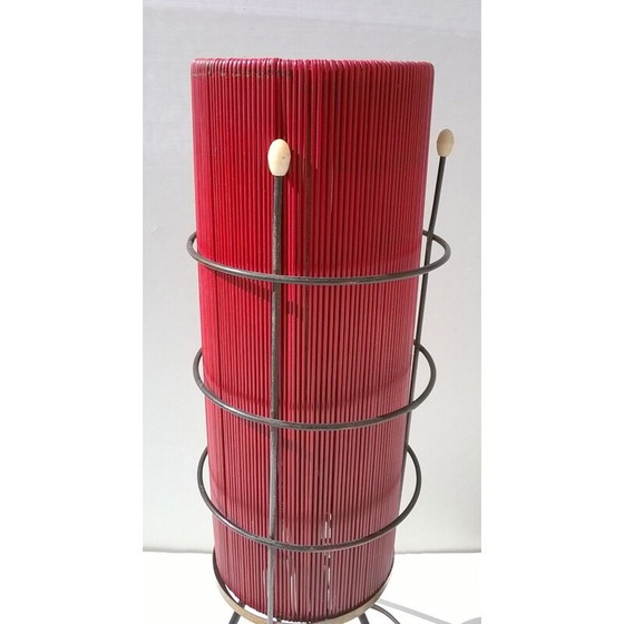 Image 1 of Vintage table lamp with brass tripod base, 1950