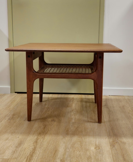 Image 1 of Vintage Danish Coffee Table Side Table Teak Wood Square